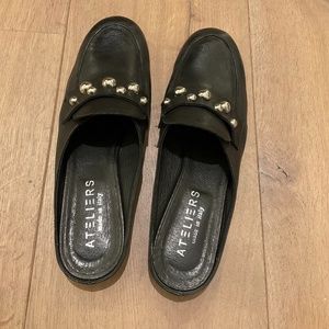 Ateliers Campbell Mule Loafer in Black
